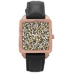 Cheetah Rose Gold Leather Watch  Front