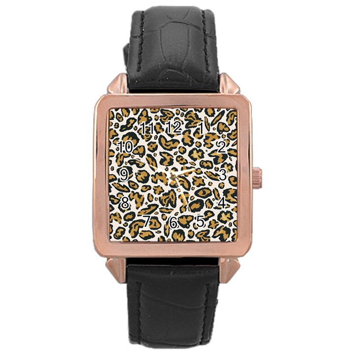 Cheetah Rose Gold Leather Watch 