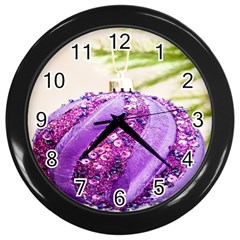 Christmas Decoration 8 Wall Clock (black) by artworkshop