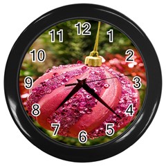 Christmas Decoration 9 Wall Clock (black) by artworkshop