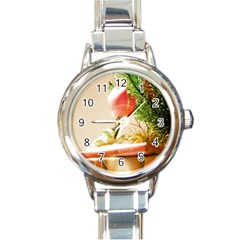 Christmas Decoration 11 Round Italian Charm Watch by artworkshop