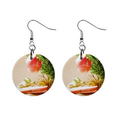 Christmas Decoration 11 Mini Button Earrings by artworkshop