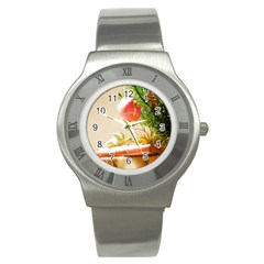 Christmas Decoration 11 Stainless Steel Watch by artworkshop