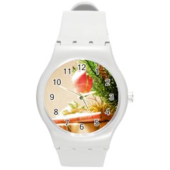 Christmas Decoration 11 Round Plastic Sport Watch (m) by artworkshop