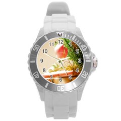 Christmas Decoration 11 Round Plastic Sport Watch (l) by artworkshop