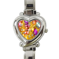 Christmas Decoration Ball 2 Heart Italian Charm Watch by artworkshop