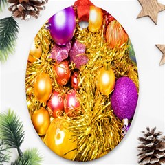 Christmas Decoration Ball 2 Oval Ornament (two Sides)