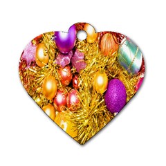 Christmas Decoration Ball 2 Dog Tag Heart (One Side)