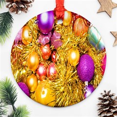 Christmas Decoration Ball 2 Round Ornament (two Sides) by artworkshop