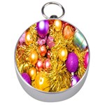 Christmas Decoration Ball 2 Silver Compasses Front