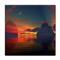 Digital Art Artwork Fantasy Landscape Sky Nature Tile Coaster