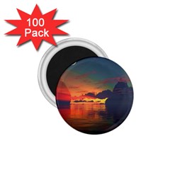 Digital Art Artwork Fantasy Landscape Sky Nature 1.75  Magnets (100 pack) 