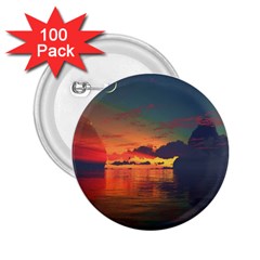 Digital Art Artwork Fantasy Landscape Sky Nature 2.25  Buttons (100 pack) 