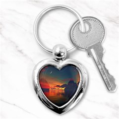 Digital Art Artwork Fantasy Landscape Sky Nature Key Chain (Heart)