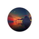 Digital Art Artwork Fantasy Landscape Sky Nature Rubber Coaster (Round) Front