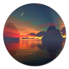 Digital Art Artwork Fantasy Landscape Sky Nature Magnet 5  (Round)