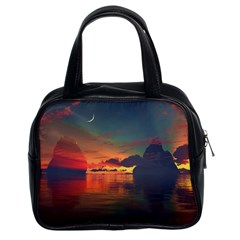 Digital Art Artwork Fantasy Landscape Sky Nature Classic Handbag (Two Sides)