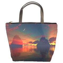 Digital Art Artwork Fantasy Landscape Sky Nature Bucket Bag