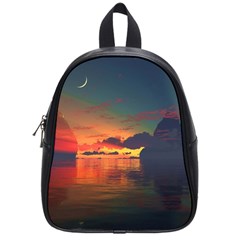 Digital Art Artwork Fantasy Landscape Sky Nature School Bag (Small)