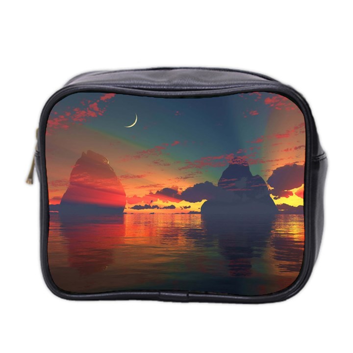 Digital Art Artwork Fantasy Landscape Sky Nature Mini Toiletries Bag (Two Sides)