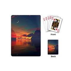 Digital Art Artwork Fantasy Landscape Sky Nature Playing Cards Single Design (Mini)