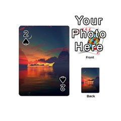 Digital Art Artwork Fantasy Landscape Sky Nature Playing Cards 54 Designs (Mini)