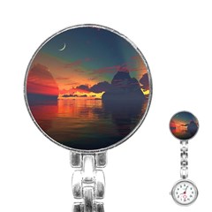 Digital Art Artwork Fantasy Landscape Sky Nature Stainless Steel Nurses Watch