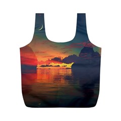 Digital Art Artwork Fantasy Landscape Sky Nature Full Print Recycle Bag (M)