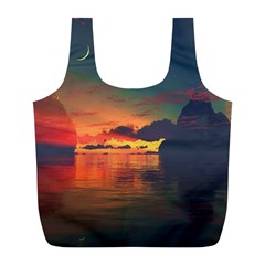 Digital Art Artwork Fantasy Landscape Sky Nature Full Print Recycle Bag (L)