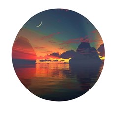 Digital Art Artwork Fantasy Landscape Sky Nature Mini Round Pill Box