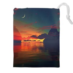 Digital Art Artwork Fantasy Landscape Sky Nature Drawstring Pouch (5XL)