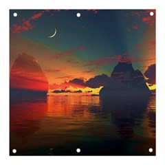 Digital Art Artwork Fantasy Landscape Sky Nature Banner and Sign 3  x 3 