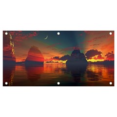 Digital Art Artwork Fantasy Landscape Sky Nature Banner and Sign 4  x 2 