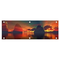 Digital Art Artwork Fantasy Landscape Sky Nature Banner and Sign 6  x 2 