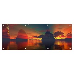 Digital Art Artwork Fantasy Landscape Sky Nature Banner and Sign 8  x 3 