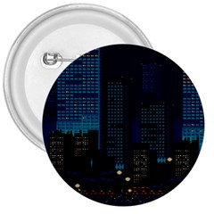 City Building Pixel Art Vaporwave 3  Buttons by danenraven