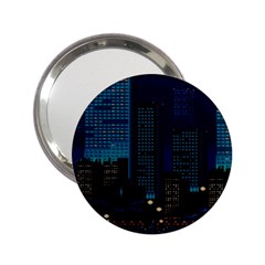 City Building Pixel Art Vaporwave 2 25  Handbag Mirrors by danenraven