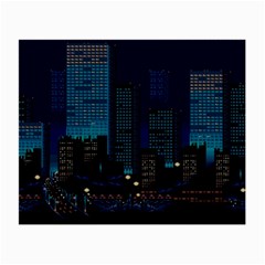 City Building Pixel Art Vaporwave Small Glasses Cloth by danenraven