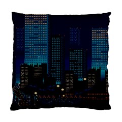 City Building Pixel Art Vaporwave Standard Cushion Case (one Side) by danenraven