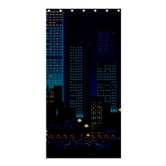 City Building Pixel Art Vaporwave Shower Curtain 36  X 72  (stall)  by danenraven