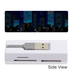 City Building Pixel Art Vaporwave Memory Card Reader (stick) by danenraven