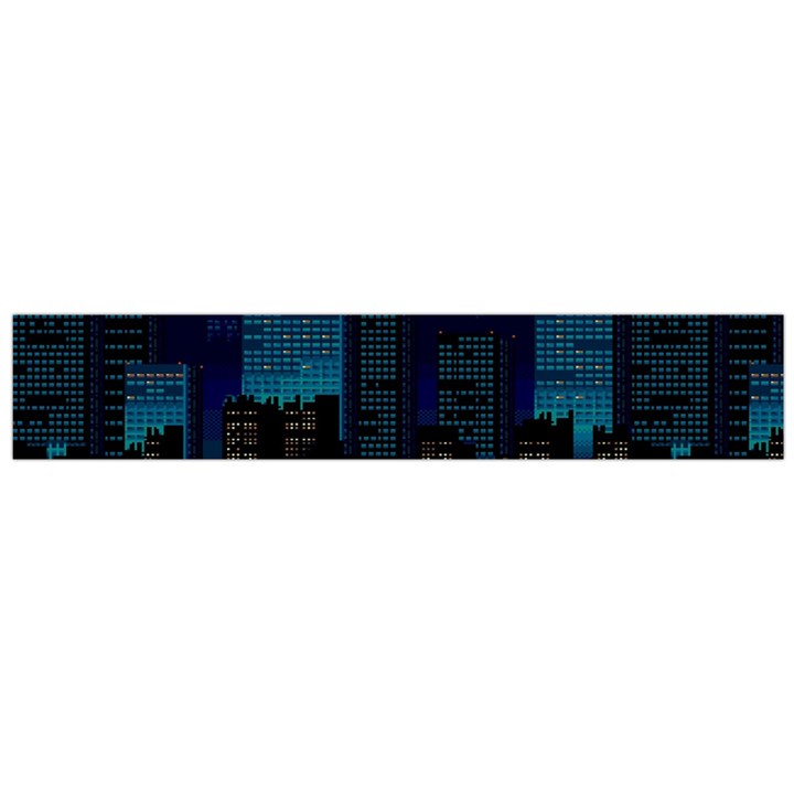 City Building Pixel Art Vaporwave Large Flano Scarf 