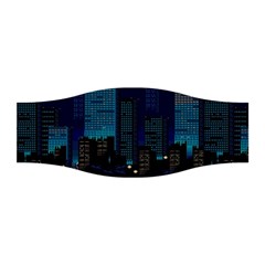 City Building Pixel Art Vaporwave Stretchable Headband by danenraven