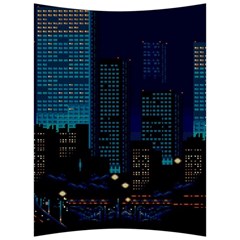 City Building Pixel Art Vaporwave Back Support Cushion by danenraven