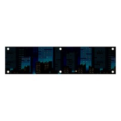 City Building Pixel Art Vaporwave Banner And Sign 4  X 1 