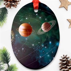 Planet Galaxy Fantasy Ornament (Oval)