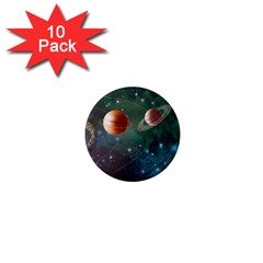 Planet Galaxy Fantasy 1  Mini Magnet (10 pack) 