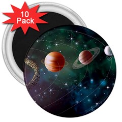 Planet Galaxy Fantasy 3  Magnets (10 pack) 