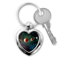 Planet Galaxy Fantasy Key Chain (Heart)