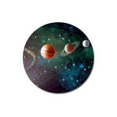 Planet Galaxy Fantasy Magnet 3  (round) by danenraven